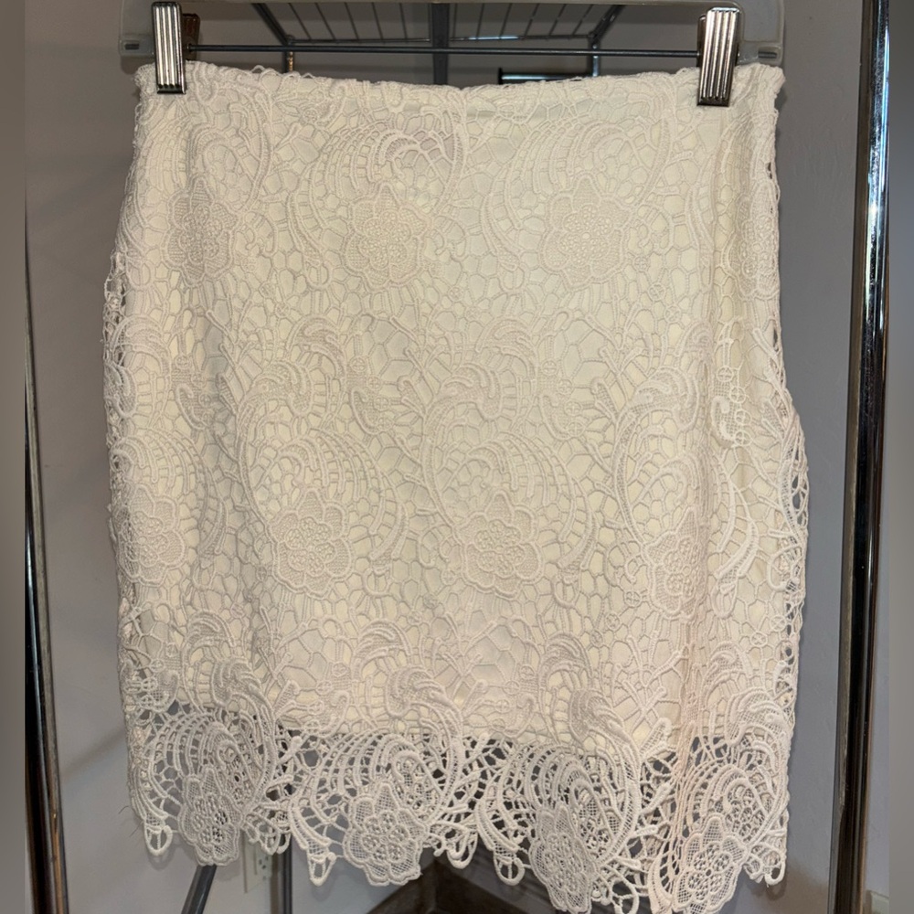 Women’s Panhandle Western White Lace Skirt